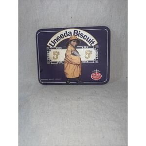 Bristolware Uneeda Biscuit National Biscuit Co. Sign, 8 3/8" x 6 1/2", EUC